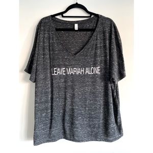 Leave Mariah Alone Graphic Boyfriend Oversized Tee - Size 2XL